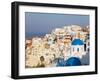 Blue Domed Churches in the Village of Oia, Santorini (Thira), Cyclades Islands, Aegean Sea, Greece-Gavin Hellier-Framed Photographic Print