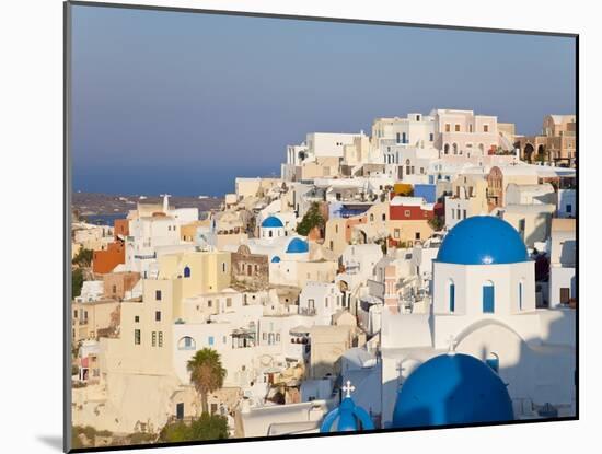 Blue Domed Churches in the Village of Oia, Santorini (Thira), Cyclades Islands, Aegean Sea, Greece-Gavin Hellier-Mounted Photographic Print