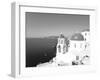 Blue Domed Churches in the Village of Oia, Santorini (Thira), Cyclades Islands, Aegean Sea, Greece-Gavin Hellier-Framed Photographic Print