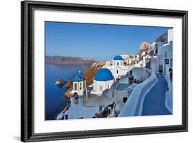 Blue Domes and Walkway-Larry Malvin-Framed Photographic Print