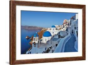 Blue Domes and Walkway-Larry Malvin-Framed Photographic Print