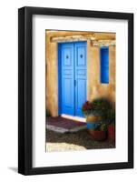 Blue Door Adobe Walls-George Oze-Framed Photographic Print