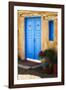 Blue Door Adobe Walls-George Oze-Framed Photographic Print