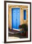 Blue Door Adobe Walls-George Oze-Framed Photographic Print