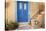 Blue Door, Ermoupoli (Khora), Syros Island, Cyclades, Greek Islands, Greece, Europe-Tuul-Stretched Canvas