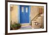 Blue Door, Ermoupoli (Khora), Syros Island, Cyclades, Greek Islands, Greece, Europe-Tuul-Framed Photographic Print