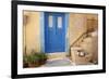 Blue Door, Ermoupoli (Khora), Syros Island, Cyclades, Greek Islands, Greece, Europe-Tuul-Framed Photographic Print