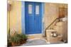 Blue Door, Ermoupoli (Khora), Syros Island, Cyclades, Greek Islands, Greece, Europe-Tuul-Mounted Photographic Print