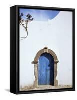 Blue Door, Filicudi, Aeolian Islands, Unesco World Heritage Site, Italy-Oliviero Olivieri-Framed Stretched Canvas