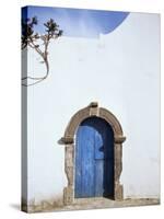 Blue Door, Filicudi, Aeolian Islands, Unesco World Heritage Site, Italy-Oliviero Olivieri-Stretched Canvas