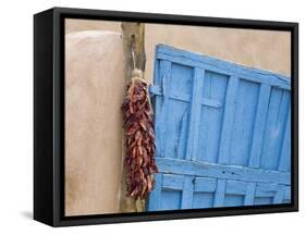 Blue Door in Taos, New Mexico, United States of America, North America-Richard Cummins-Framed Stretched Canvas