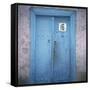 Blue Door in the Jewish Quarter of the City of Bukhara, Uzbekistan, Central Asia-Christopher Rennie-Framed Stretched Canvas