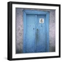 Blue Door in the Jewish Quarter of the City of Bukhara, Uzbekistan, Central Asia-Christopher Rennie-Framed Photographic Print