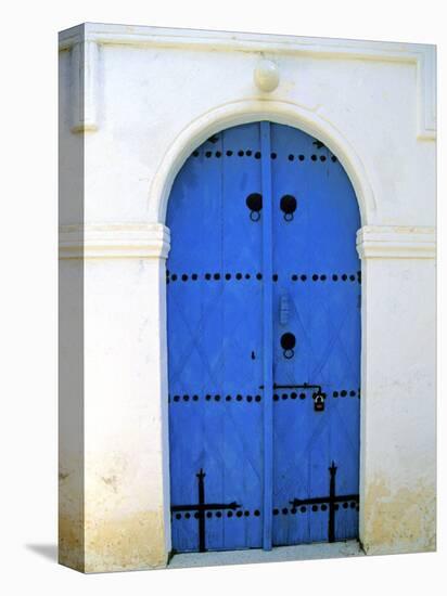 Blue Door, Karaman Village, Northern Cyprus-Doug Pearson-Stretched Canvas