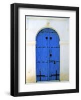 Blue Door, Karaman Village, Northern Cyprus-Doug Pearson-Framed Photographic Print