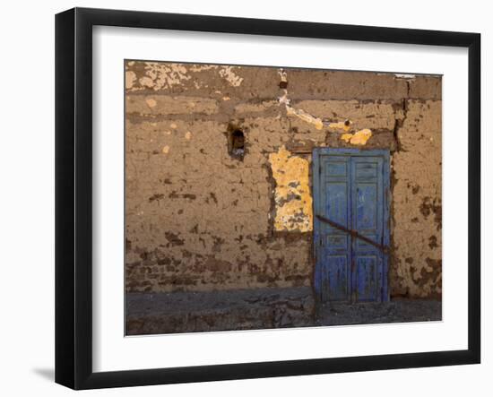 Blue Door, Luxor Town, Egypt-Clive Nolan-Framed Photographic Print