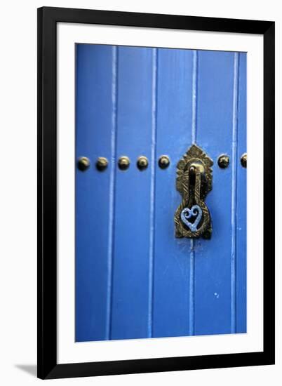 Blue Door of Kasbah of Oudaya, UNESCO World Heritage Site, Rabat, Morocco, Africa-Kymri Wilt-Framed Premium Photographic Print