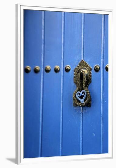 Blue Door of Kasbah of Oudaya, UNESCO World Heritage Site, Rabat, Morocco, Africa-Kymri Wilt-Framed Premium Photographic Print