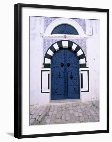 Blue Door, Sidi Bou Said, Tunisia-Jon Arnold-Framed Photographic Print