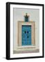 Blue Door with Black Studded Decoration, Sidi Bou Said-Natalie Tepper-Framed Photo