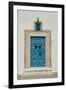 Blue Door with Black Studded Decoration, Sidi Bou Said-Natalie Tepper-Framed Photo