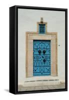 Blue Door with Black Studded Decoration, Sidi Bou Said-Natalie Tepper-Framed Stretched Canvas