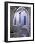 Blue Doors and Whitewashed Wall, Morocco-Merrill Images-Framed Photographic Print