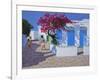 Blue Doors, Folygandros, Greek Islands, 2017-Andrew Macara-Framed Giclee Print