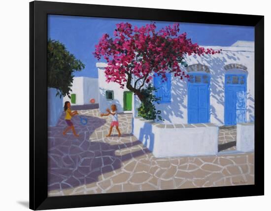 Blue Doors, Folygandros, Greek Islands, 2017-Andrew Macara-Framed Giclee Print