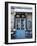 Blue Doors of Cafe, Marais District, Paris, France-Jon Arnold-Framed Photographic Print