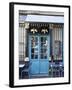 Blue Doors of Cafe, Marais District, Paris, France-Jon Arnold-Framed Photographic Print