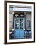 Blue Doors of Cafe, Marais District, Paris, France-Jon Arnold-Framed Photographic Print