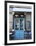 Blue Doors of Cafe, Marais District, Paris, France-Jon Arnold-Framed Photographic Print