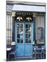 Blue Doors of Cafe, Marais District, Paris, France-Jon Arnold-Mounted Photographic Print