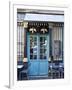 Blue Doors of Cafe, Marais District, Paris, France-Jon Arnold-Framed Photographic Print