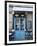 Blue Doors of Cafe, Marais District, Paris, France-Jon Arnold-Framed Photographic Print