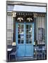 Blue Doors of Cafe, Marais District, Paris, France-Jon Arnold-Mounted Photographic Print