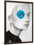 Blue Dot-null-Framed Art Print