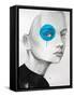 Blue Dot-null-Framed Stretched Canvas