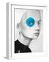 Blue Dot-null-Framed Art Print