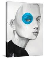 Blue Dot-null-Stretched Canvas