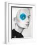 Blue Dot-null-Framed Art Print