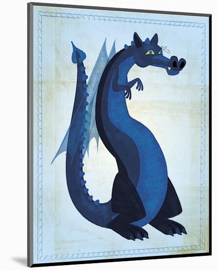 Blue Dragon-John Golden-Mounted Giclee Print