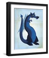 Blue Dragon-John Golden-Framed Giclee Print