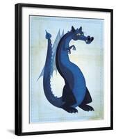 Blue Dragon-John W^ Golden-Framed Art Print
