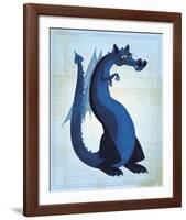 Blue Dragon-John W^ Golden-Framed Art Print