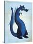 Blue Dragon-John W Golden-Stretched Canvas