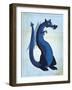 Blue Dragon-John W Golden-Framed Giclee Print