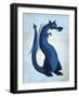 Blue Dragon-John W Golden-Framed Giclee Print