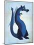 Blue Dragon-John W Golden-Mounted Giclee Print